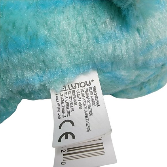 Kellytoy Mint Tiger Plush Stuffed Animal Toy 16" Blue-Green Striped Soft! - Picture 4 of 4